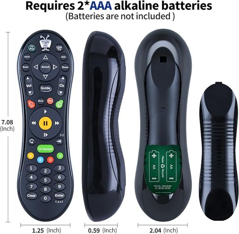 جهاز تحكم عن بعد بديل لوحدة تحكم تلفزيون TiVo Mediacom RCN TIVO SMLD-00266-000 URC-7020BC0-XXXX-R LCD LED (IR وRF) - أسود in Kuwait