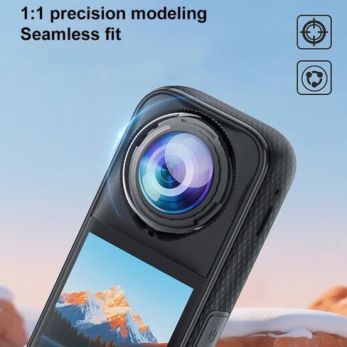 واقي عدسة لجهاز Insta360 X5، غطاء واقي عدسة زجاجي مقوى عالي الشفافية لجهاز Insta 360 X5، ملحقات كاميرا واقية مضادة للخدش، تصميم قفل ملتوي (عبوتان) in Kuwait