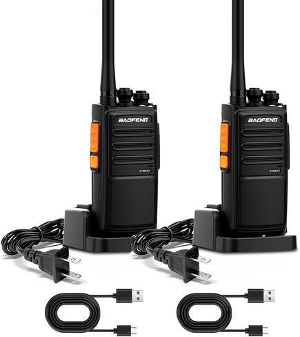 راديو BAOFENG VBT-888S Plus 2 حزمة طويلة المدى لاسلكي تخاطب قناة قابلة لإعادة الشحن 16 جهاز راديو محمول ثنائي الاتجاه للبالغين مع بطارية شحن 1500 مللي أمبير في الساعة Typc-C للمدرسة، الكنيسة، الرحلات البحرية in Kuwait