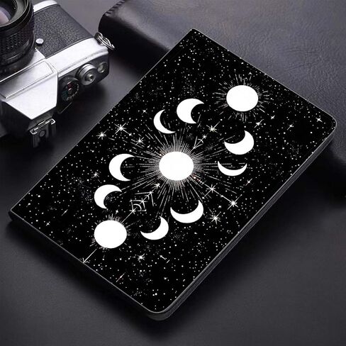 Case for 6.8" Kindle Paperwhite(11th Generation-2021) and Kindle Paperwhite Signature Edition,Auto Wake/Sleep,Slim Adjustable Viewing Angle Stand.Moon Phases in Space in Kuwait