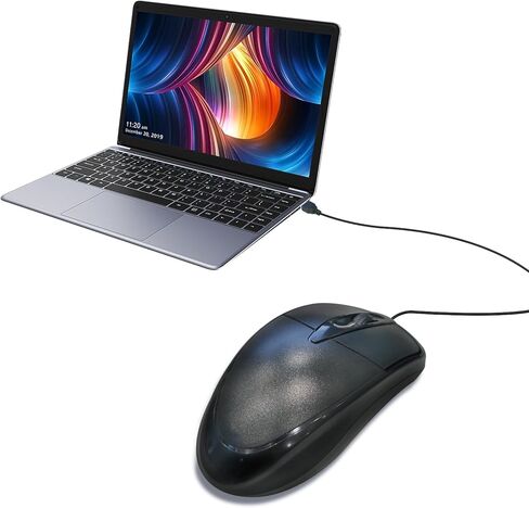 ماوس سلكي USB بثلاثة أزرار، 2.4 جيجا هرتز، تتبع بصري 1000 نقطة لكل بوصة، للكمبيوتر الشخصي/ماك/الكمبيوتر المحمول - أسود in Kuwait