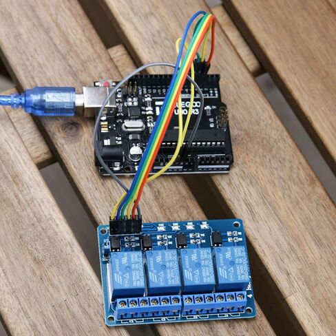 وحدة مرحل 4 قنوات تيار مستمر 5 فولت مع Optocoupler متوافقة مع Arduino UNO R3 MEGA 2560 DSP ARM PIC AVR STM32 in Kuwait