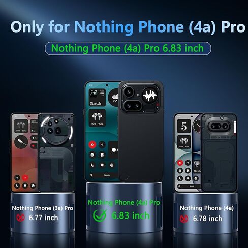 OWKEY Magnetic for Nothing Phone (4a) Pro Case with Screen Protector, [Not-Yellowing] Military-Grade Protection Shockproof Protective Cover Case for Nothing Phone (4a) Pro, Clear in Kuwait