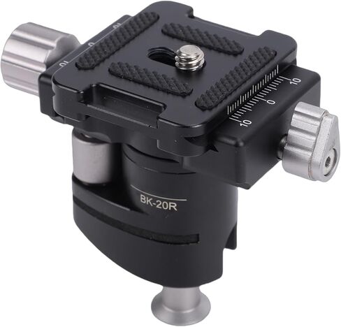 Tripod Ball Head, Mini Ball Head, 20mm Diameter with Plate, Bubble Level & 360 Rotation, Ideal for Mirrorless Cameras, Compact Lenses & Smartphones in Kuwait