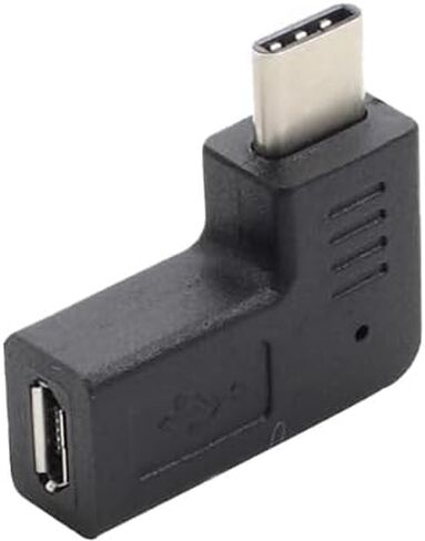 90 درجة نوع C ذكر إلى مايكرو 5pin USB أنثى نقل البيانات ومحول موصل الشحن محول، الزاوية اليمنى USB C إلى محول USB مايكرو 5 دبوس in Kuwait