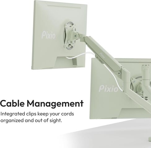 Pixio PS1D Wave Mint Green Dual Monitor Arm with Mint Green HDMI 2.1 Cable Ultra Certified Ultra High Speed 6FT 8K 60Hz 4K 120Hz Nylon Braided in Kuwait