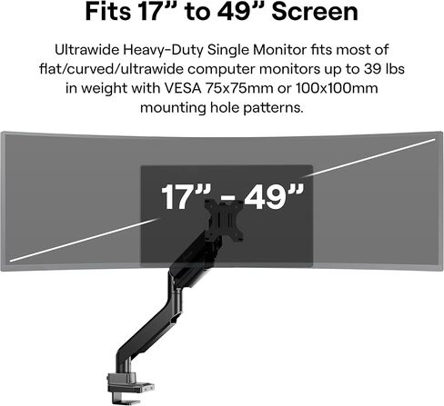 Pixio PS2S Ultrawide Heavy-Duty Premium Single Monitor Arm with Black HDMI 2.1 Cable Ultra Certified Ultra High Speed 10FT 8K 60Hz 4K 120Hz Nylon Braided in Kuwait