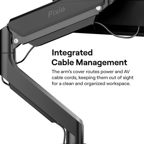 Pixio PS2S Ultrawide Heavy-Duty Premium Single Monitor Arm with Black HDMI 2.1 Cable Ultra Certified Ultra High Speed 10FT 8K 60Hz 4K 120Hz Nylon Braided in Kuwait