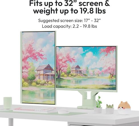 ذراع شاشة مزدوجة Pixio PS1D Wave Mint Green مع كابل HDMI 2.1 أخضر نعناعي فائق السرعة معتمد للغاية 10FT 8K 60 هرتز 4K 120 هرتز مجدول من النايلون in Kuwait