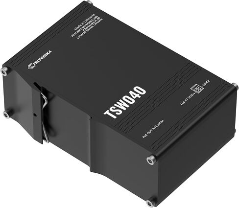 محول إيثرنت Teltonika TSW040، 8 منافذ إيثرنت PoE Out، 2 دبوس، حامل سكة DIN مدمج، نطاق جهد واسع in Kuwait