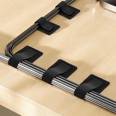 Cable Management - 50pcs Self Reusable Cable Straps Adhesive Cord Organizer Strips,Under Desk Wire Ties for TV Computer Ethernet Cords Electronics in Kuwait