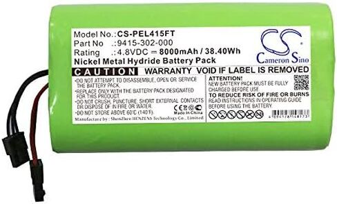 Cameron Sino Battery for Pelican 9415, 9415 LED Lantern, 9415Z0 LED Latern Zone 0, 9418 PN:Pelican 9415-301-100, 9415-302-000, 9418 8000mAh / 38.40Wh in Kuwait