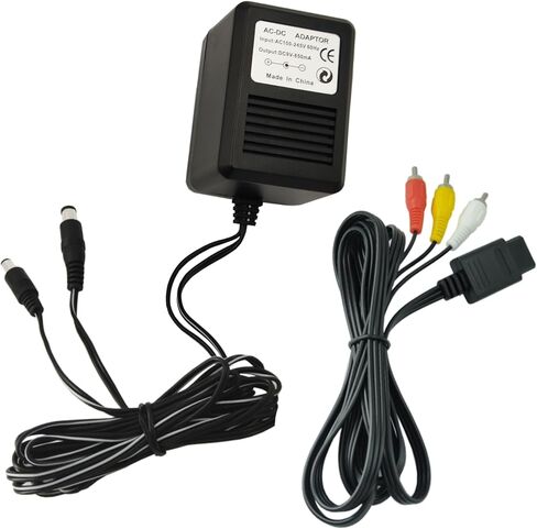 Power Cord and Audio Video RCA AV Cable for SNES,AC Power Supply Compatible with SNES in Kuwait