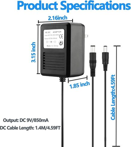 Power Cord and Audio Video RCA AV Cable for SNES,AC Power Supply Compatible with SNES in Kuwait