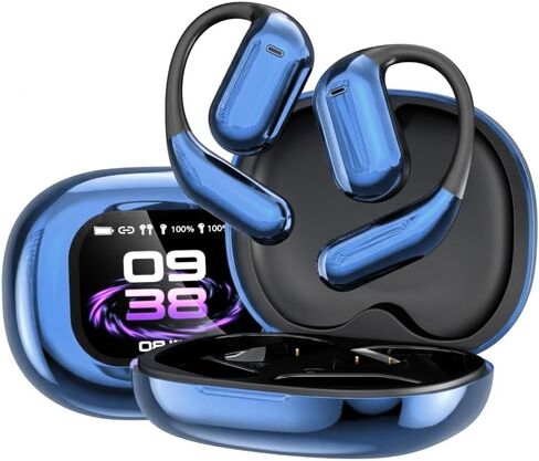 AI Translator Earbuds,144 Language Translation Earphones Real Time with APP, Open Ear Buds Translating Headphone with Charging Case 16SPRO,Blue in Kuwait