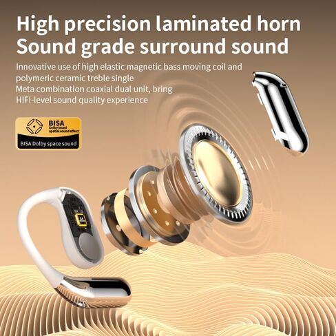 AI Translator Earbuds,144 Language Translation Earphones Real Time with APP, Open Ear Buds Translating Headphone with Charging Case 16SPRO,Blue in Kuwait