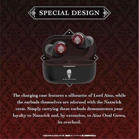 AVIOT Overlord Wireless Earbuds TE-V1R-OVL, Officially Licensed (Exclusive Edition) Special Package, Design, Japanese Special Voice, Noise Canceling Earbuds in Kuwait