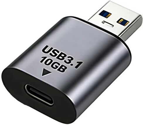 محول USB C أنثى إلى USB ذكر، يدعم مزامنة وشحن البيانات ثنائي الاتجاه بسرعة 10 جيجابت في الثانية، محول 3.1 USB A إلى C OTG، متوافق مع أجهزة الكمبيوتر المحمولة، MacBook Pro (عبوة واحدة) in Kuwait
