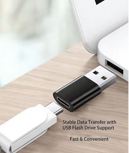 محول USB إلى USB C، محول USB إلى C متوافق مع Galaxy S20-25، CarPlay، Google Pixel والمزيد (عبوتان) in Kuwait