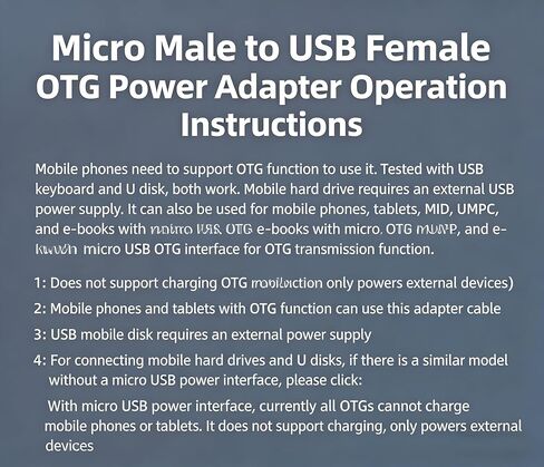استبدال 2 في 1 محول Micro-USB إلى USB، سلك طاقة كابل OTG متوافق مع Fire Stick، متوافق مع تلفزيون Samsung PlayStation Classic Toshiba والمزيد in Kuwait