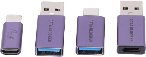 Ciciglow USB C Data Blocker، USB A إلى C Data Protector لشحن آمن كتل القرصنة مع غلاف سبائك الألومنيوم للهواتف المحمولة in Kuwait