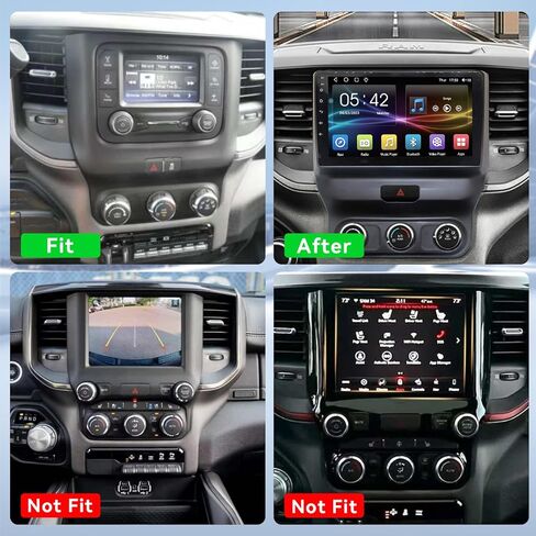 4+64G Radio for Dodge Ram 9 inch Touch Screen 2019 2020 2021 2022 2023 2024 Stereo,Wireless Carplay/WiFi/Bluetooth/EQ Audio/Andriod Auto/AM/FM/Navigation/AHD Camera in Kuwait