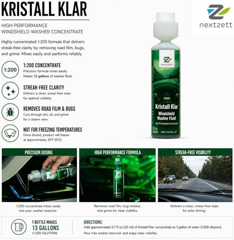 Nextzett 92100815 سائل غسيل كريستال كلار 1:200 مركز - 8.5 أونصة سائلة. أوقية، أخضر in Saudi Arabia
