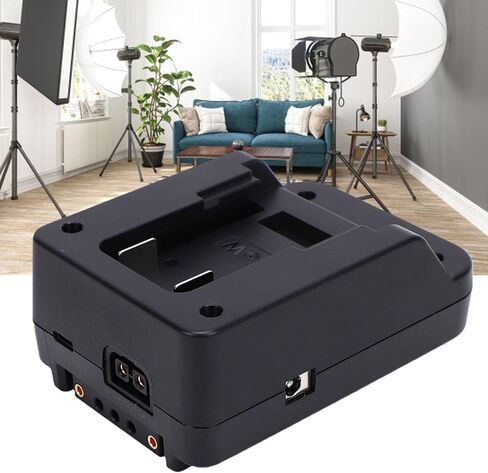 Yunseity V Mount Plate، محول بطارية أداة الطاقة مع نوع C PD 100W مدخل ومخرج D Tap DC USB C، طبقات حماية متعددة، لمعدات التصوير الفوتوغرافي لإضاءة الكاميرا in Kuwait