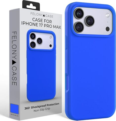 حافظة FELONY لهاتف iPhone 17 Pro Max مع MagSafe - حافظة سيليكون سائلة ناعمة الملمس باللون الوردي النيون، غطاء واقي مغناطيسي خفيف الوزن، مقاوم للصدمات 360 درجة، مضاد للخدش متوافق مع ملحقات MagSafe in Kuwait
