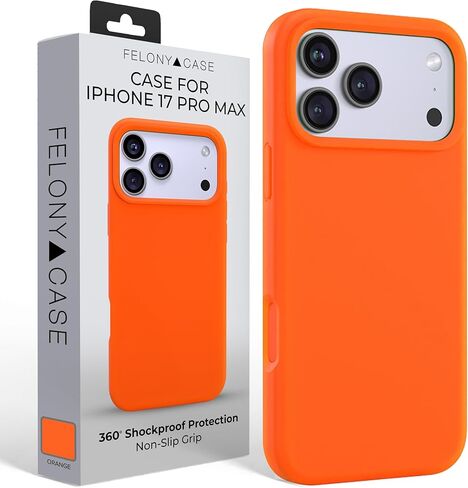 حافظة FELONY لهاتف iPhone 17 Pro Max مع MagSafe - حافظة سيليكون سائلة ناعمة الملمس باللون الوردي النيون، غطاء واقي مغناطيسي خفيف الوزن، مقاوم للصدمات 360 درجة، مضاد للخدش متوافق مع ملحقات MagSafe in Kuwait