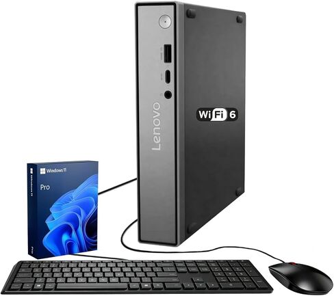 كمبيوتر مكتبي لينوفو ثينك سنتر نيو بيزنس ميني، انتل كور i3-1315U، ذاكرة DDR5 سعة 16 جيجا، محرك أقراص SSD سعة 1 تيرابايت، نظام تشغيل Windows 11 Pro in Kuwait