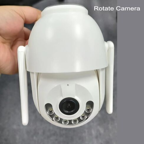 HD1080P Security Camera Outdoor PTZ 360° View 2.4G WiFi Auto Tracking Detection N Alert Supports 8-256G Card/Cloud Storage,2 Way Audio,Color Night,No Adapter in Kuwait
