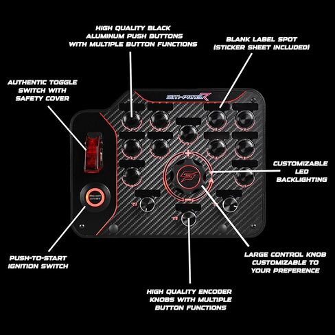 SIM-PANEL PC Sim Racing Gen 2 Button Box (Horizontal Layout) in Kuwait