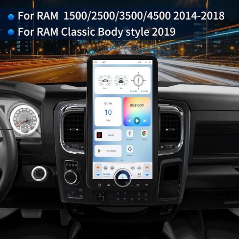 ترقية شاشة LINKSWELL مقاس 15.6 بوصة على شكل حرف T لـ Dodge RAM 2014-2019، نظام Android 11 ستيريو مع CarPlay اللاسلكي وAndroid Auto، التحكم في المقبض "X"، 8 جيجابايت + 128 جيجابايت، 4G LTE، 16 نطاق EQ، DSP، واي فاي مزدوج in Kuwait
