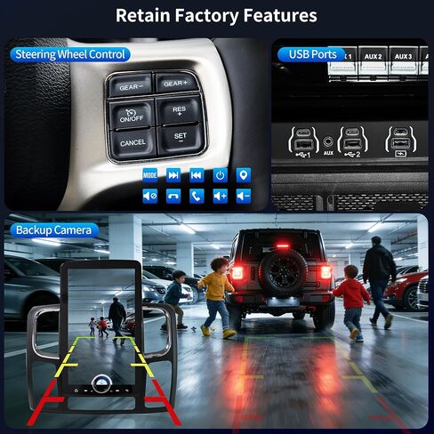 ترقية شاشة LINKSWELL مقاس 15.6 بوصة على شكل حرف T لـ Dodge RAM 2014-2019، نظام Android 11 ستيريو مع CarPlay اللاسلكي وAndroid Auto، التحكم في المقبض "X"، 8 جيجابايت + 128 جيجابايت، 4G LTE، 16 نطاق EQ، DSP، واي فاي مزدوج in Kuwait