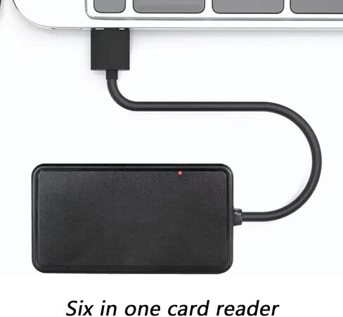 6 Slot USB MS Card Reader for Memory for Laptop Camera Simultaneously Read in Kuwait