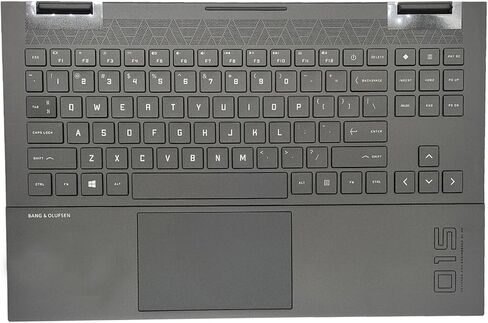 بديل جديد لجهاز HP Omen 15-EN 15-EK 15-EN0013DX 15-EN0013 حافظة الكمبيوتر المحمول العلوية Palmrest الخلفية لوحة المفاتيح لوحة اللمس جزء التجميع M00666-001 M00667-001 أسود in Kuwait