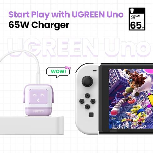 شاحن UGREEN GaN بقدرة 65 واط + حزمة كابل USB-C إلى USB-C بقدرة 100 واط - وحدة شحن GaN عالية السرعة وكابل 100 واط لأجهزة الكمبيوتر المحمول والهاتف والكمبيوتر اللوحي in Kuwait