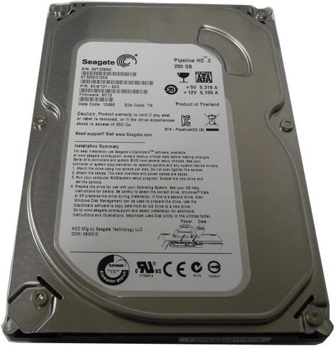 Seagate Pipeline HD ST3250312CS 250GB 5900 RPM 8MB Cache SATA 3.0Gb/s 3.5 بوصة محرك الأقراص الصلبة الداخلي (متجدد) in Kuwait