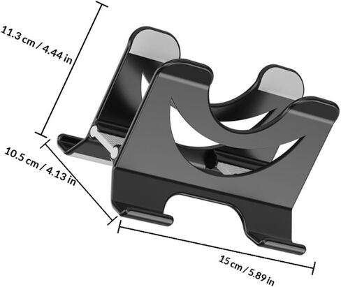 OSALADI Laptop Vertical Stand Cooling Holder Adjustable Height Laptop Riser with Feet Support for Desk and Couch Use, Black Portable Notebook Bracket for Improved Ventilation in Kuwait