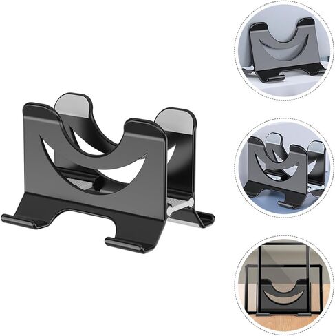 OSALADI Laptop Vertical Stand Cooling Holder Adjustable Height Laptop Riser with Feet Support for Desk and Couch Use, Black Portable Notebook Bracket for Improved Ventilation in Kuwait