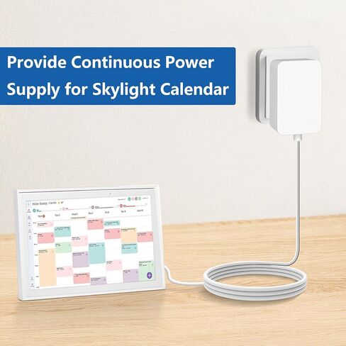 Power Cord for Skylight Calendar 860004165262,Replacement Charger Compatible with Skylight 15 Inch Wall Planner Digital Calendar & Chore Chart, AC Power Supply Adapter in Kuwait