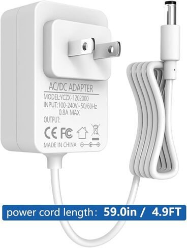 Power Cord for Skylight Calendar 860004165262,Replacement Charger Compatible with Skylight 15 Inch Wall Planner Digital Calendar & Chore Chart, AC Power Supply Adapter in Kuwait