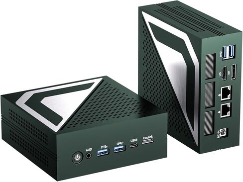 Thdeukoty Mini PC Ryzen AI 9 HX470, 32G DDR5 1TB SSD, Desktop Gaming Computers with Dual 2.5G LAN, Oculink, Win 11 Pro, WiFi 7, BT 5.4, Support Triple Display, VESA, Gray in Kuwait