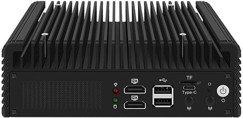 Fanless Mini PC,Alder Lake N200 (Up to 3.7GHz) NO DDR5 RAM NO M.2 NVMe SSD,Firewall Hardware IntelX550-T2 2x10GbE RJ45, 2x2.5GbE LAN OPNsense Appliance,AES-NI, 2HD, TF/WiFi 6,2SATA in Kuwait