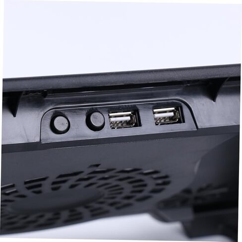 قاعدة تبريد للكمبيوتر المحمول مع 5 مراوح قاعدة تبريد USB، حامل تبريد للكمبيوتر المحمول متعدد الزوايا قابل للتعديل للألعاب والاستخدام المكتبي، جهاز تبريد أسود مضاد للانزلاق in Kuwait
