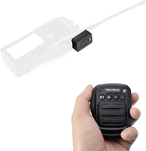 TWAYRDIO Walkie Talkie Bluetooth Microphone, Wireless Speaker Shoulder Microphone Mic for Ham Motorola Radio with 2 Pin Earphone Jack in Kuwait