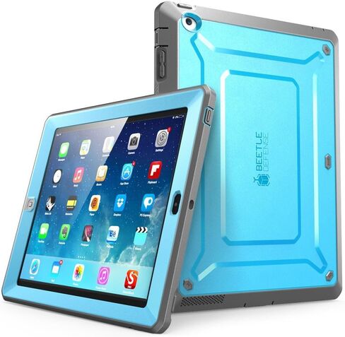 SUPCASE [Heavy Duty] Apple iPad Case [Unicorn Beetle Pro Series] Full-Body Rugged Hybrid Protective Cover with Screen Protector for 3rd/4th Generation, Blue/Black (Sup-iPad4-BeetlePro-Blue/Black) in Kuwait