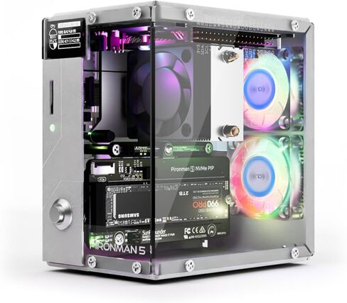 Pironman 5 NVMe M.2 SSD PCIe Case with PiPower 5 5V/5A UPS HAT Power Supply in Kuwait