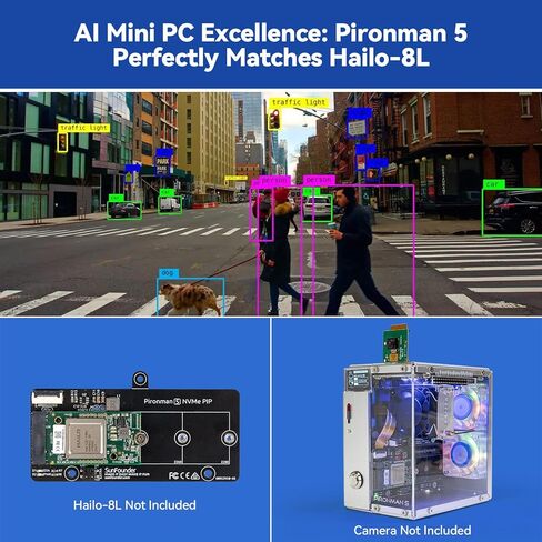 Pironman 5 NVMe M.2 SSD PCIe Case with PiPower 5 5V/5A UPS HAT Power Supply in Kuwait